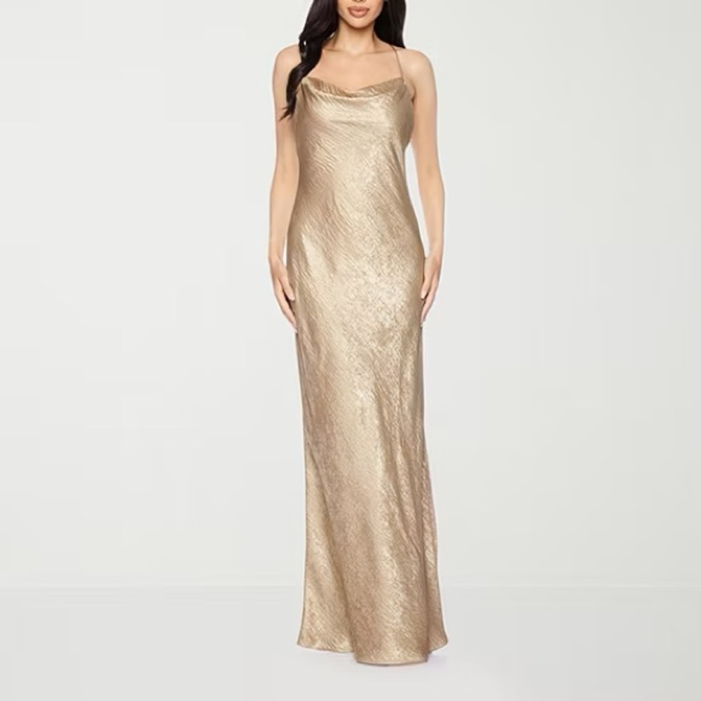Elegant Gold Maxi Dress